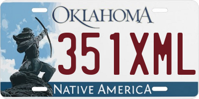 OK license plate 351XML