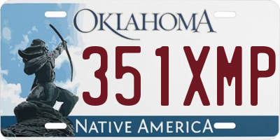 OK license plate 351XMP