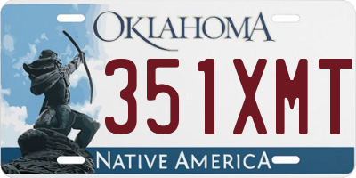 OK license plate 351XMT