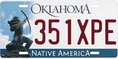 OK license plate 351XPE