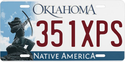 OK license plate 351XPS