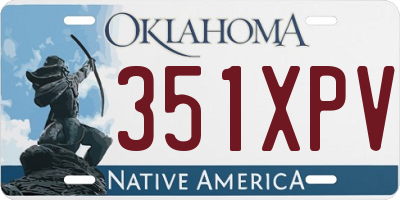 OK license plate 351XPV