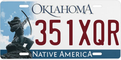 OK license plate 351XQR