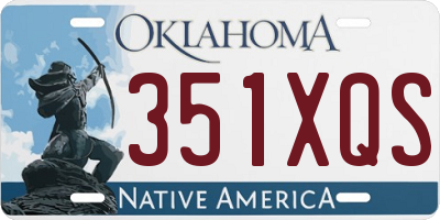 OK license plate 351XQS