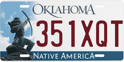 OK license plate 351XQT