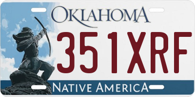 OK license plate 351XRF
