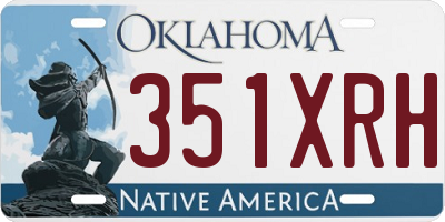 OK license plate 351XRH