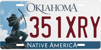 OK license plate 351XRY