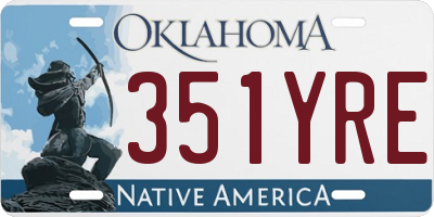 OK license plate 351YRE