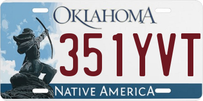 OK license plate 351YVT