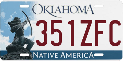 OK license plate 351ZFC
