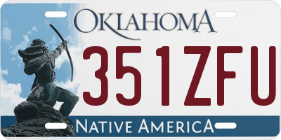 OK license plate 351ZFU