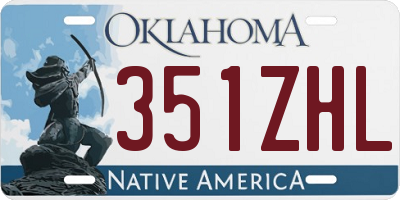 OK license plate 351ZHL