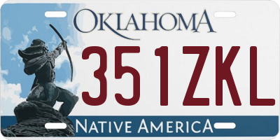OK license plate 351ZKL