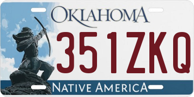 OK license plate 351ZKQ