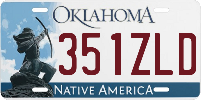 OK license plate 351ZLD