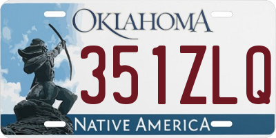 OK license plate 351ZLQ