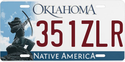 OK license plate 351ZLR