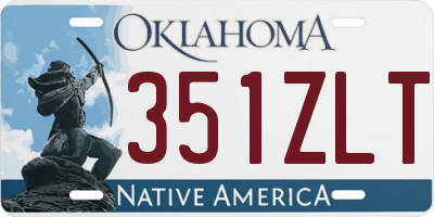OK license plate 351ZLT
