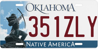 OK license plate 351ZLY