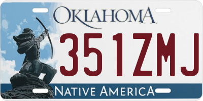 OK license plate 351ZMJ