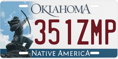 OK license plate 351ZMP