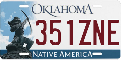 OK license plate 351ZNE