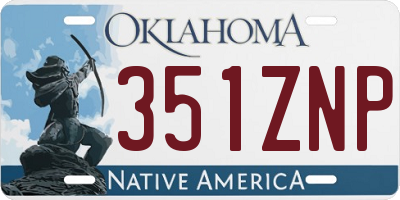 OK license plate 351ZNP