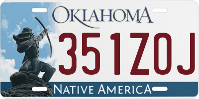 OK license plate 351ZOJ