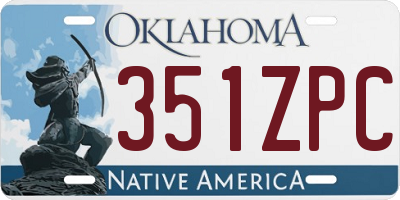 OK license plate 351ZPC