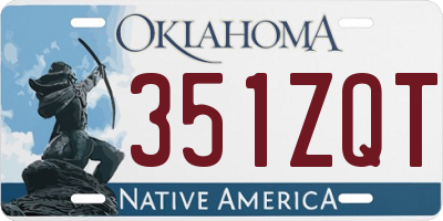 OK license plate 351ZQT