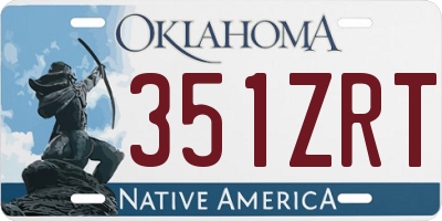 OK license plate 351ZRT