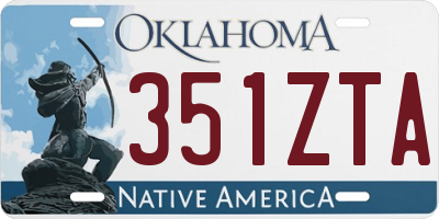 OK license plate 351ZTA