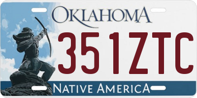 OK license plate 351ZTC
