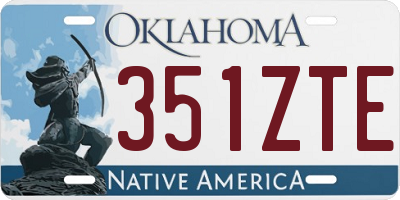 OK license plate 351ZTE