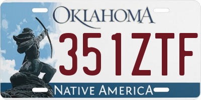 OK license plate 351ZTF
