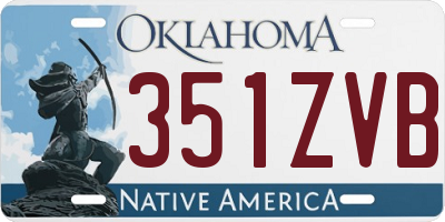 OK license plate 351ZVB