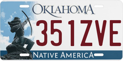 OK license plate 351ZVE