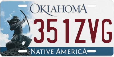 OK license plate 351ZVG