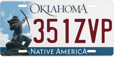 OK license plate 351ZVP