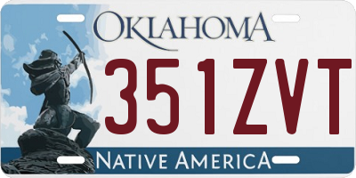OK license plate 351ZVT