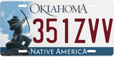 OK license plate 351ZVV