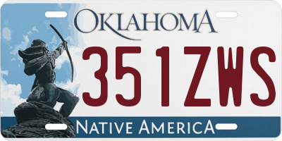 OK license plate 351ZWS