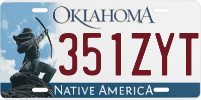 OK license plate 351ZYT