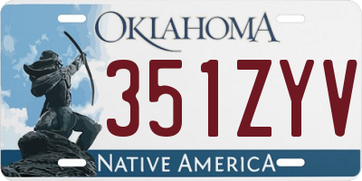 OK license plate 351ZYV