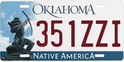 OK license plate 351ZZI