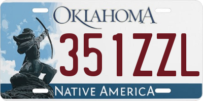 OK license plate 351ZZL