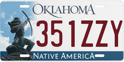 OK license plate 351ZZY