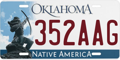 OK license plate 352AAG