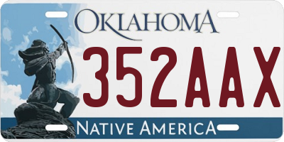 OK license plate 352AAX